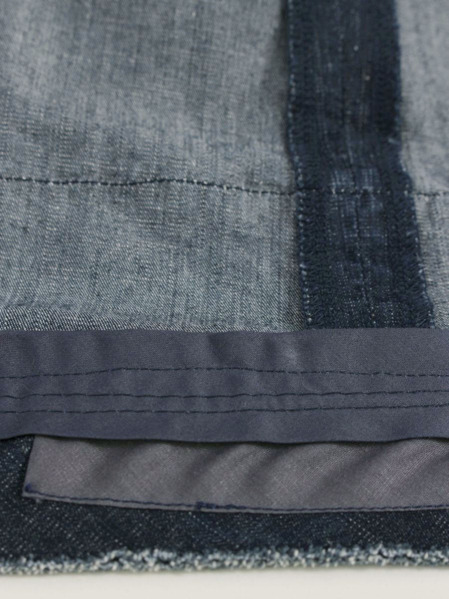 エムズグレイシー 421347 ワンピース 38 ネイビー デニム カメリアジップ ITGPW1LQ31O8