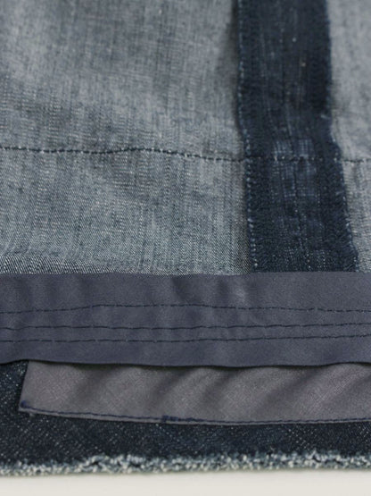 エムズグレイシー 421347 ワンピース 38 ネイビー デニム カメリアジップ ITGPW1LQ31O8