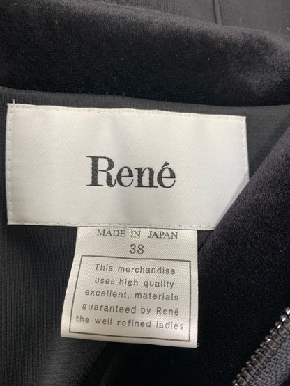 ルネ 6248980 コート 38 ブラック ベロア ITKV8KG4TY1U