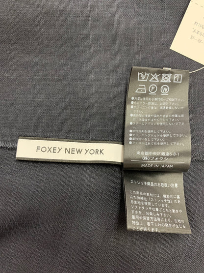 フォクシーニューヨーク Flounce Petal 45277 ブラウス 38 ネイビー フラウンスペタル ITRH1M5UW8P8