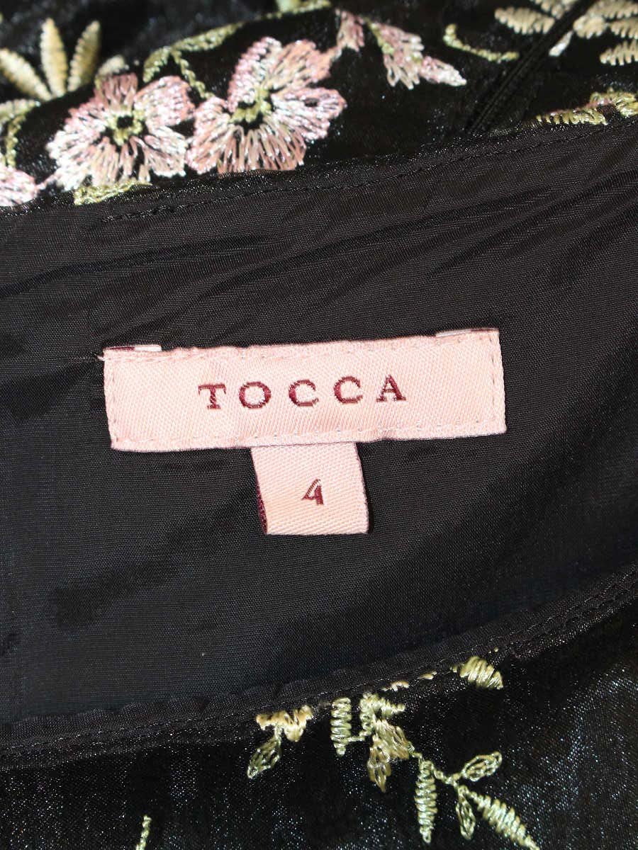 トッカ OPTOIW0440 ワンピース 4 ブラック フラワー 刺繍 ITNRL4BKN4CO