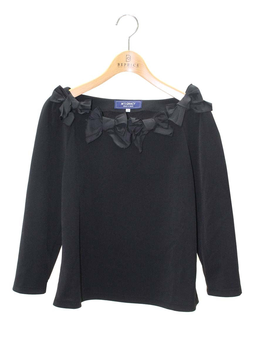 エムズグレイシー 915501 カットソー 40 ブラック ITFELH2XO0HC