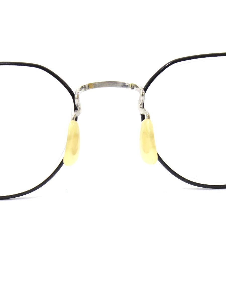 エクレク REGAN メガネ チタンブラック/シルバー メタルフレーム フルリム ウェリントン TBK ITAH3K53Q6G0