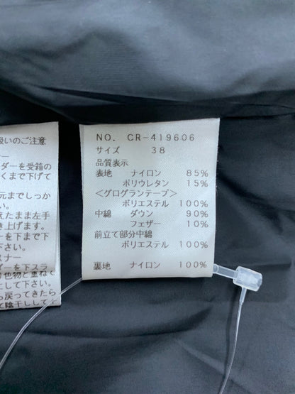 エムズグレイシー ストレッチダウン  419606 ショートコート 38 ブラック パールワッペン フード ITIIH2JIMCU6