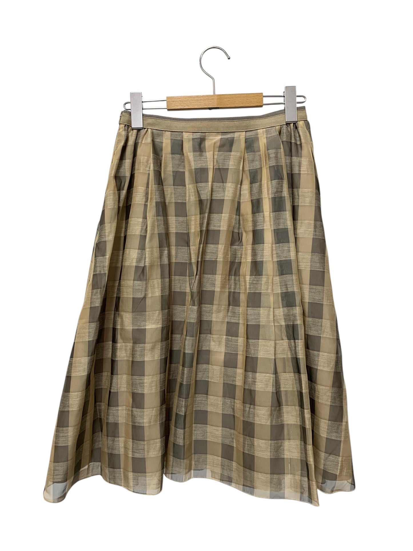 フォクシーブティック Skirt  39706 スカート 38 ベージュ ブロックチェック IT9570E0ZKV0