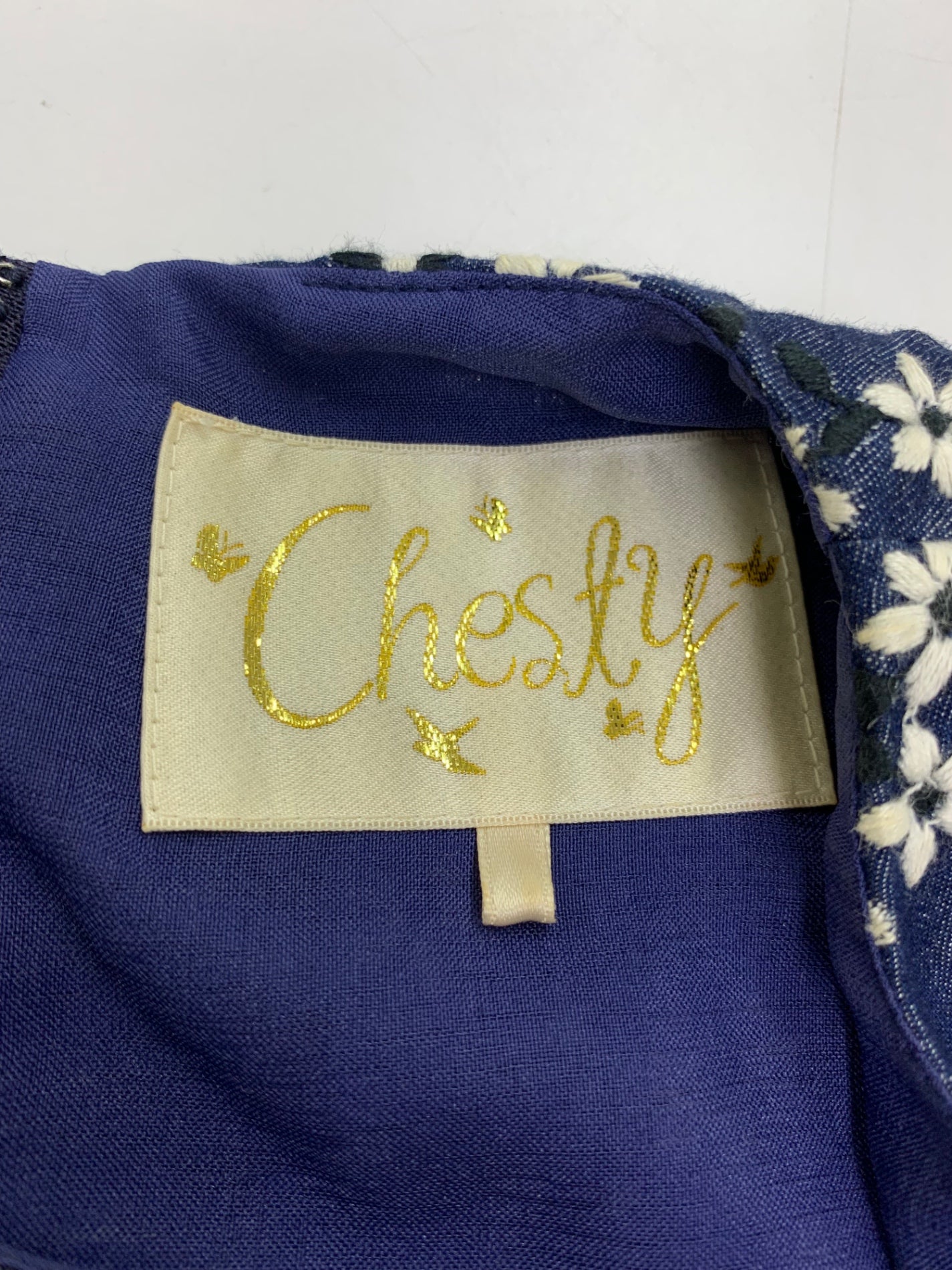 チェスティ 8S533 ワンピース 1 ネイビー フラワー刺繍 ITMJRQ3EOIIS