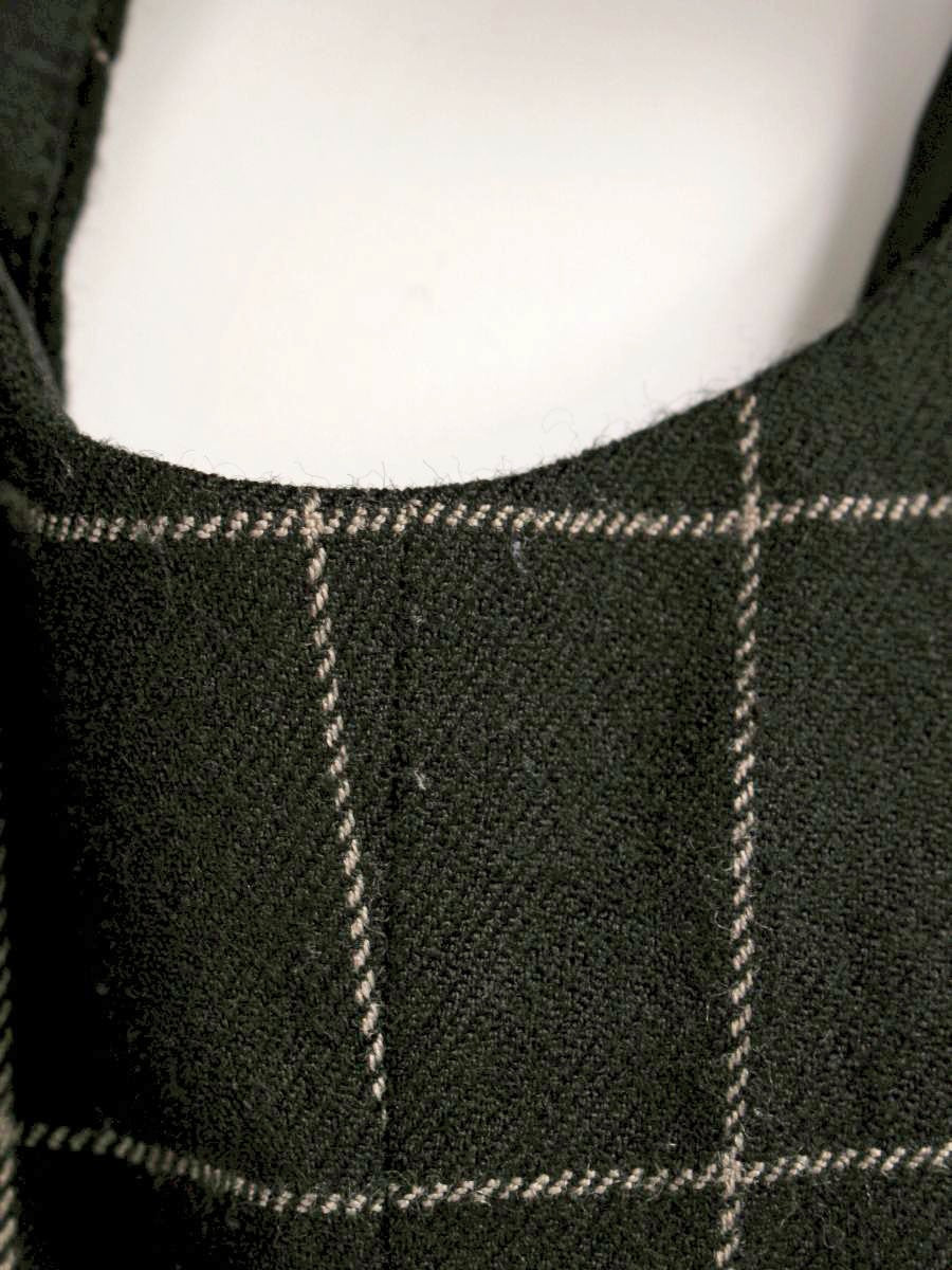 エムズグレイシー 011704 ワンピース 36 ブラック ウール混 リボン ITGVIDD2Y53C