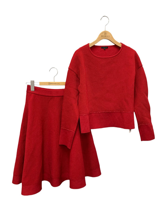 トゥービーシック W5N12-842-17/W5S13-842-17 セットアップ 40 レッド ニット ラメ ITFEAKQSTVDO