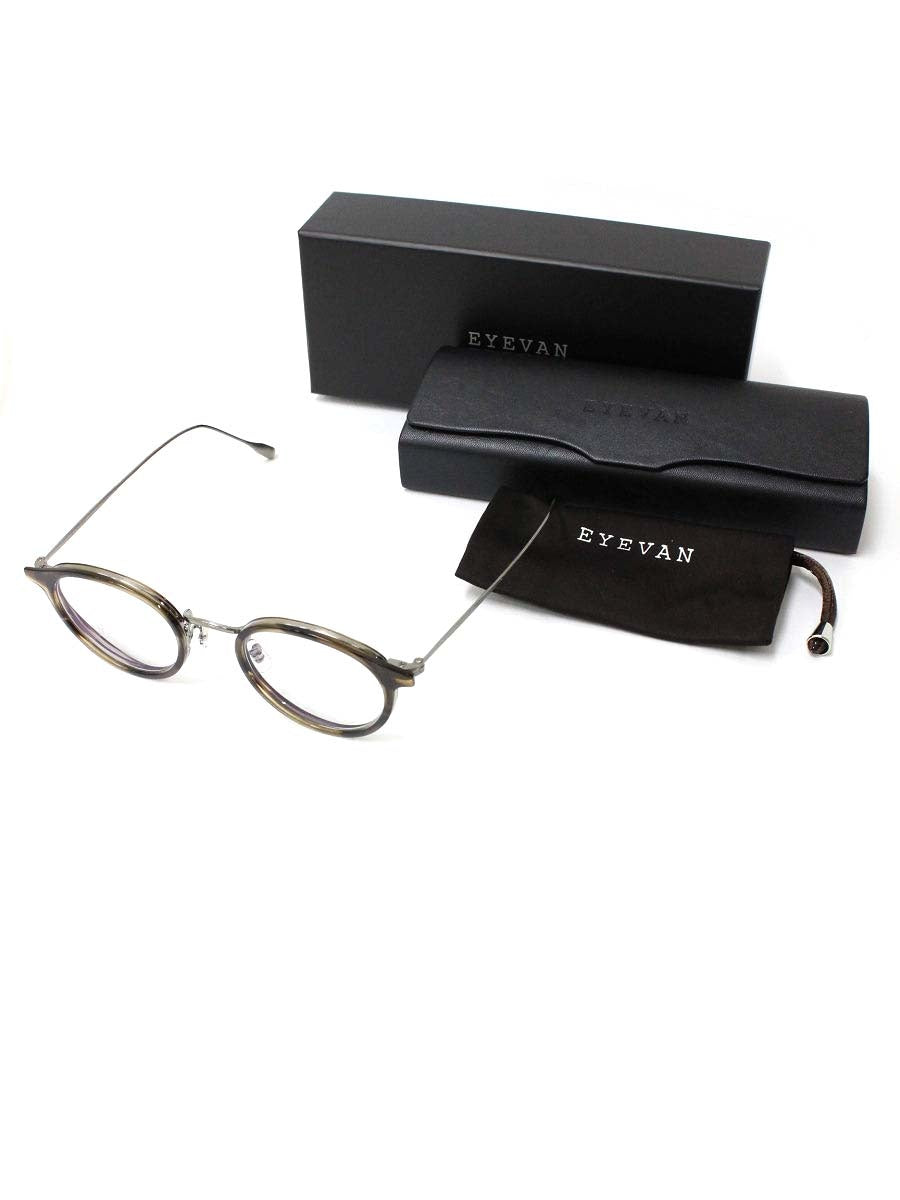 アイヴァン GRAFF メガネ オリーブバンブー/シルバー コンビフレーム ウェリントン OLB ITA94KZ6X8R4