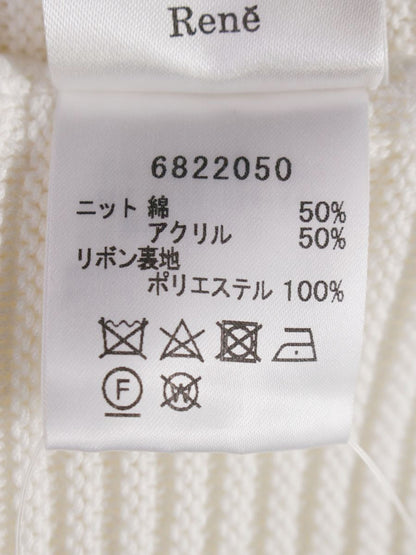 ルネ 6822050 ニット セーター 34 ホワイト 肩リボン ITML24I9FAUC