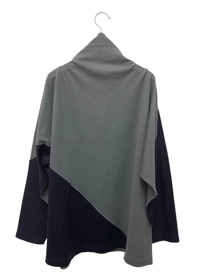 イッセイミヤケメン LA33JK134 ニット 3 グレー ハイネック バイカラー ITI9O7V55NLM 【SALE】