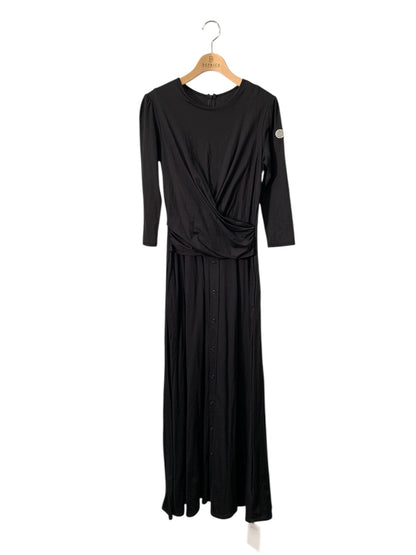 ボーダーズアットバルコニー BD2111T-2K-04 ワンピース 38 ブラック フロントボタン ドレープ ITQ61U58IINW