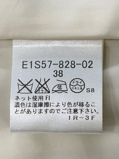 バーバリーブルーレーベル E1S57-828-02 スカート 38 アイボリー ウール混 チェック フレア ITI5INYG28WG