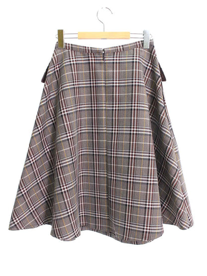 エムズグレイシー British Check Skirt 817545 スカート 38 ブラウン チェック ITG4FN2YDP9W