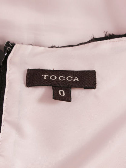 トッカ OPTONW0100 ワンピース 0 ブラック シフォン フラワーモチーフ IT5PX2SXQMN8