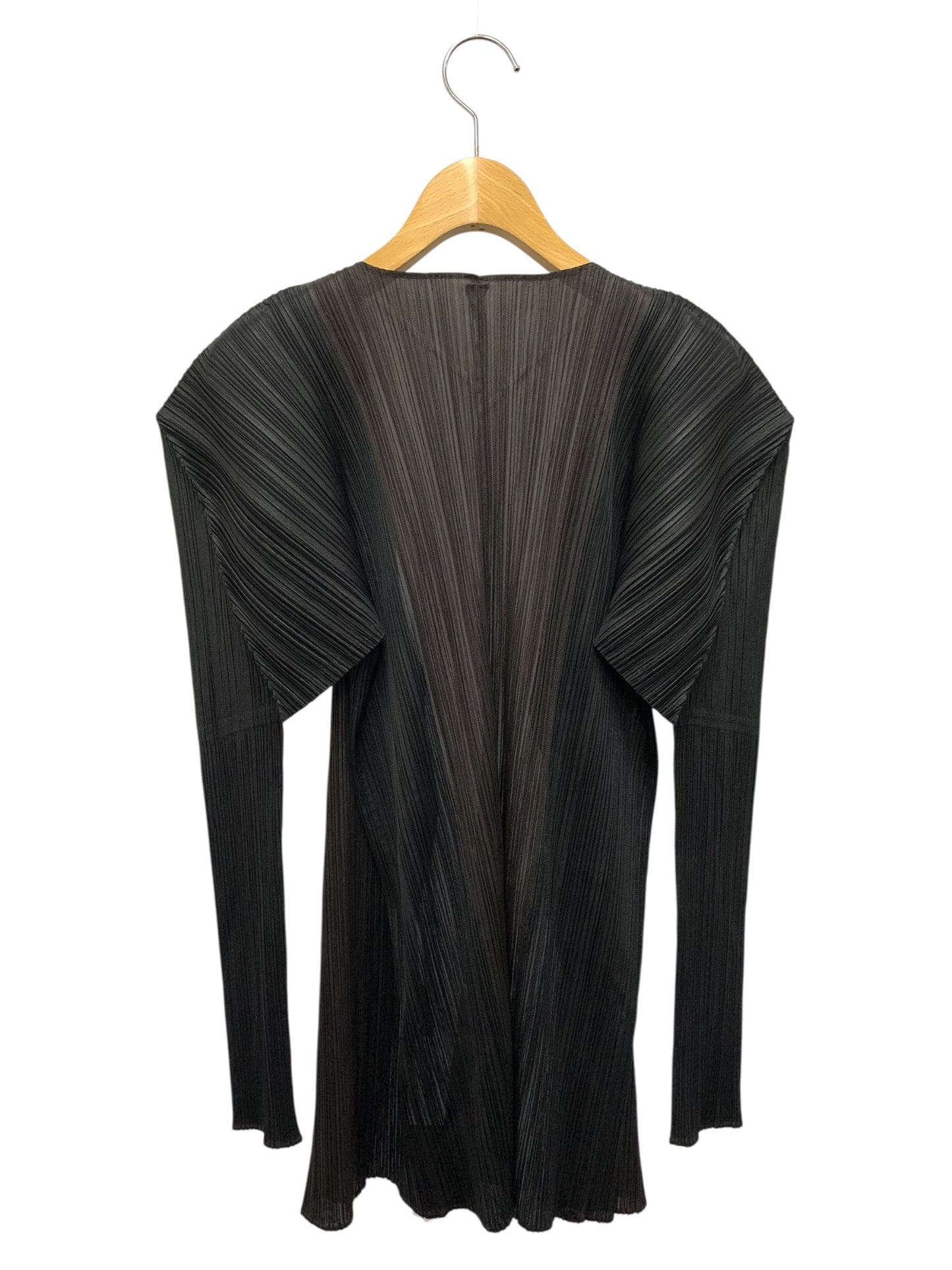 プリーツプリーズイッセイミヤケ PP78-JO807 ジャケット 3 ブラック ノーカラー ITW21REOARH2