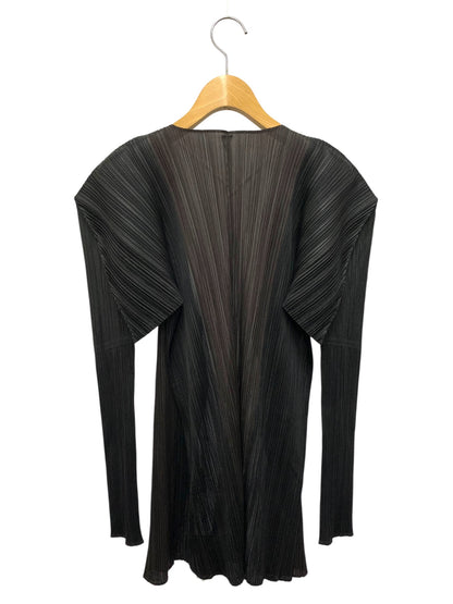 プリーツプリーズイッセイミヤケ PP78-JO807 ジャケット 3 ブラック ノーカラー ITW21REOARH2