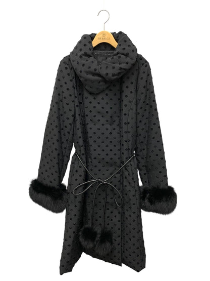 トゥービーシック W7A04-844-09 コート 46 ブラック フォックスファー 2way ドット IT552NS5PK9W