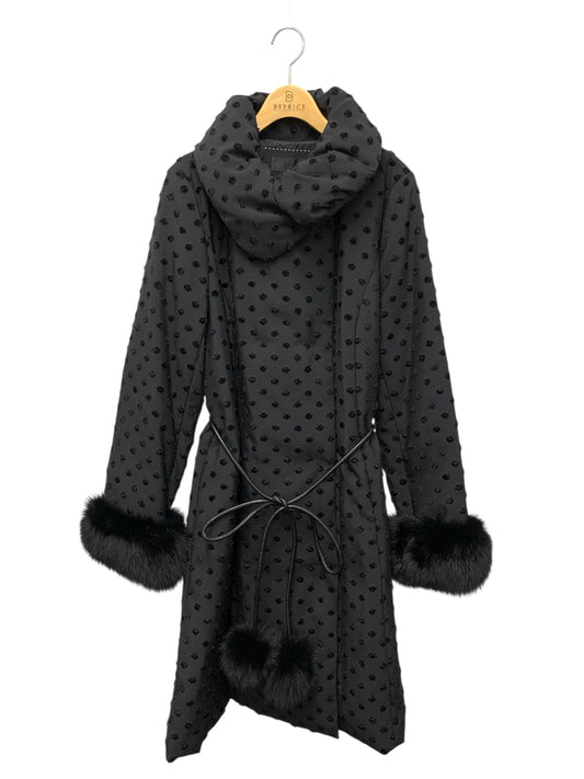 トゥービーシック W7A04-844-09 コート 46 ブラック フォックスファー 2way ドット IT552NS5PK9W