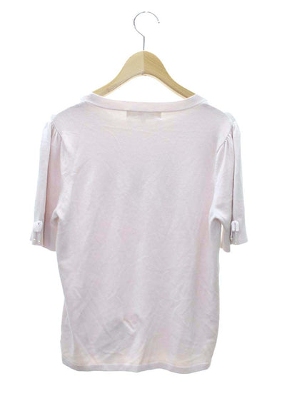 スーパービューティー トップス 44 ピンク ニット 口紅 香水刺繍 コサージュ IT6RFW9OB6UI