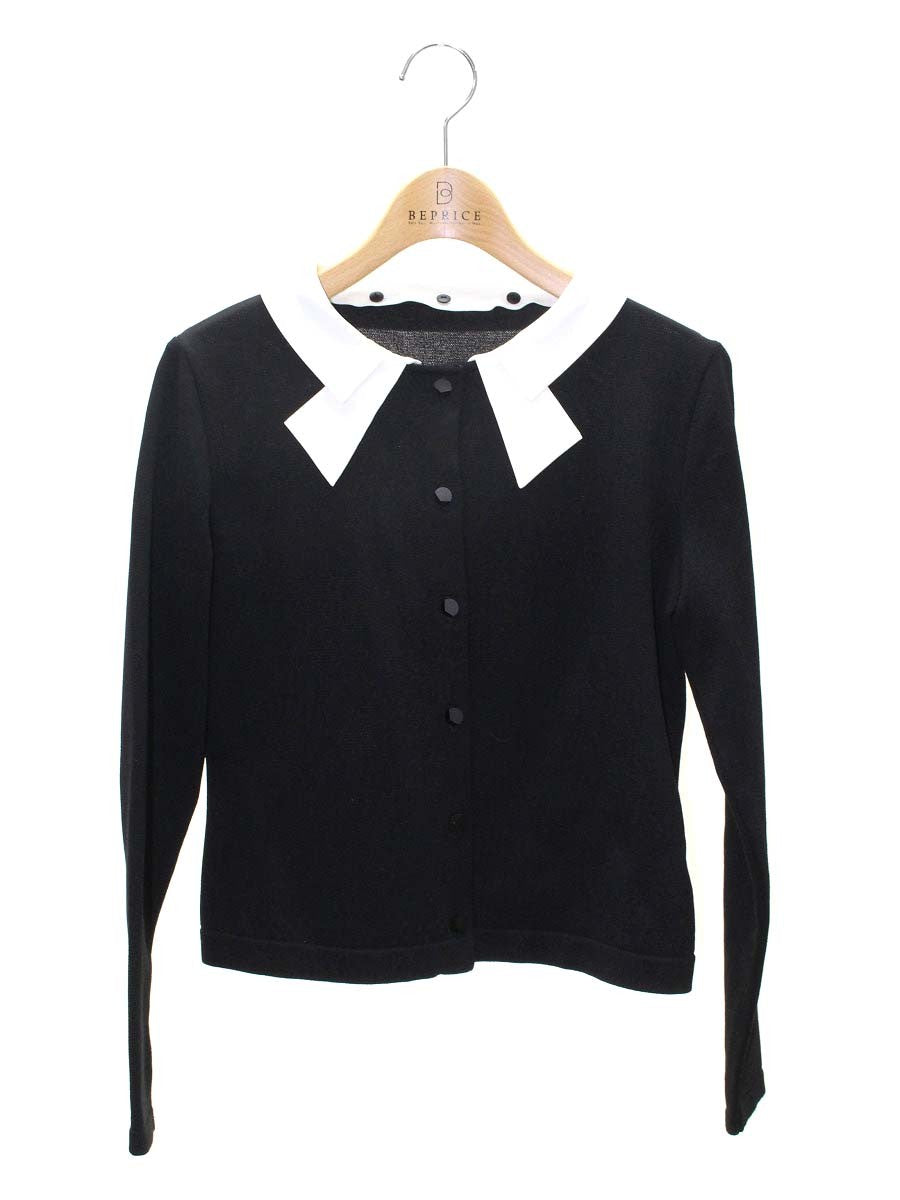 ルネ 5742100 カーディガン 36 ブラック 2way 白襟 ITQ4KAHKSKSQ