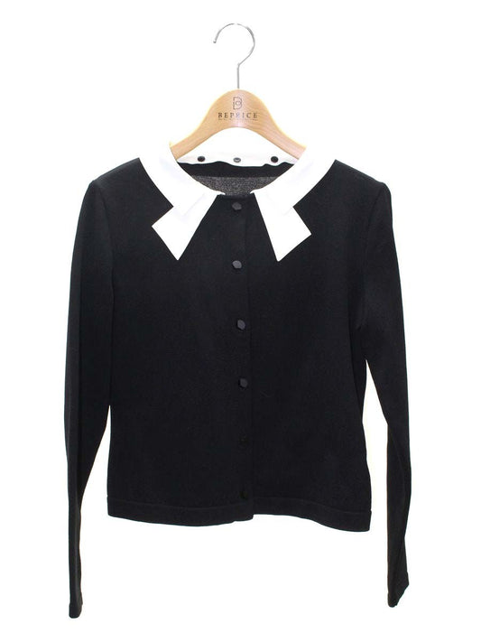 ルネ 5742100 カーディガン 36 ブラック 2way 白襟 ITQ4KAHKSKSQ