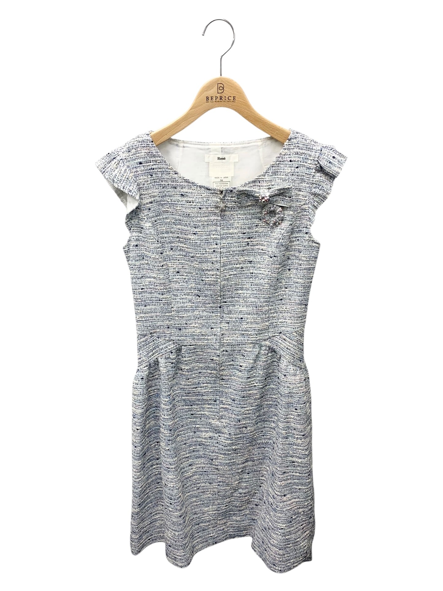 ルネ 6016300 ワンピース 34 ブルー ツィード IT8N2KGVNQQ8 【SALE】