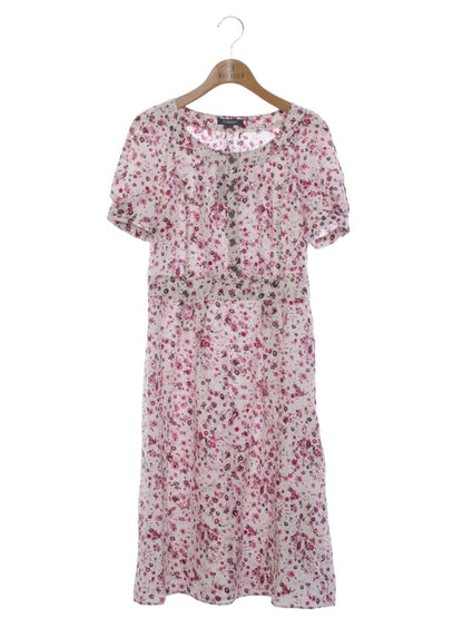 バーバリーロンドン FMD28-445-36 ワンピース 38 ホワイト シルク フラワー IT4PY6EANFF5