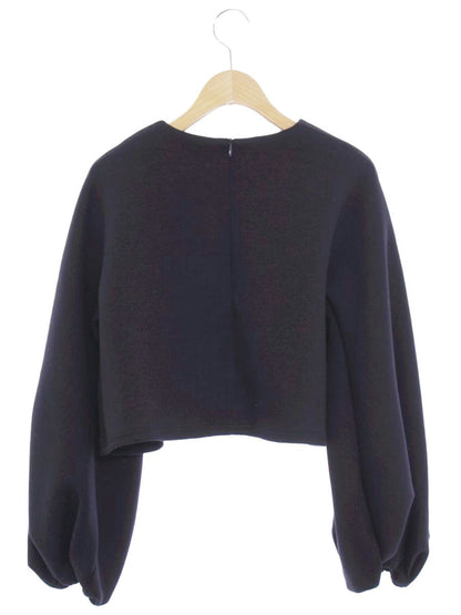 ツルバイマリコオイカワ 2230530 スウェット F ネイビー パフスリーブ ショート丈 ITFO0KSXECYG