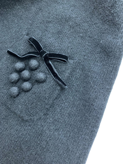 エムズグレイシー 318619 ワンピース 40 ブラック ハイネック ニット ウール ITBEEMVRFABO