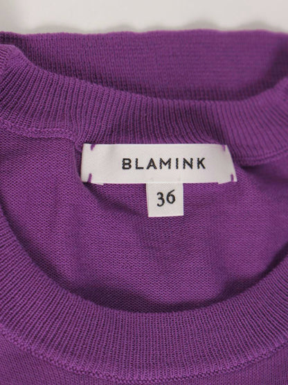 ブラミンク SC 16G CN SSL ニット  7918-106-0049 半袖ニット 36 パープル コットン ITCB29RV97IE