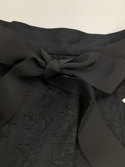 エムズグレイシー 217615 スカート 40 ブラック 小花柄 パネルプリント IT5MGOXTZNMA