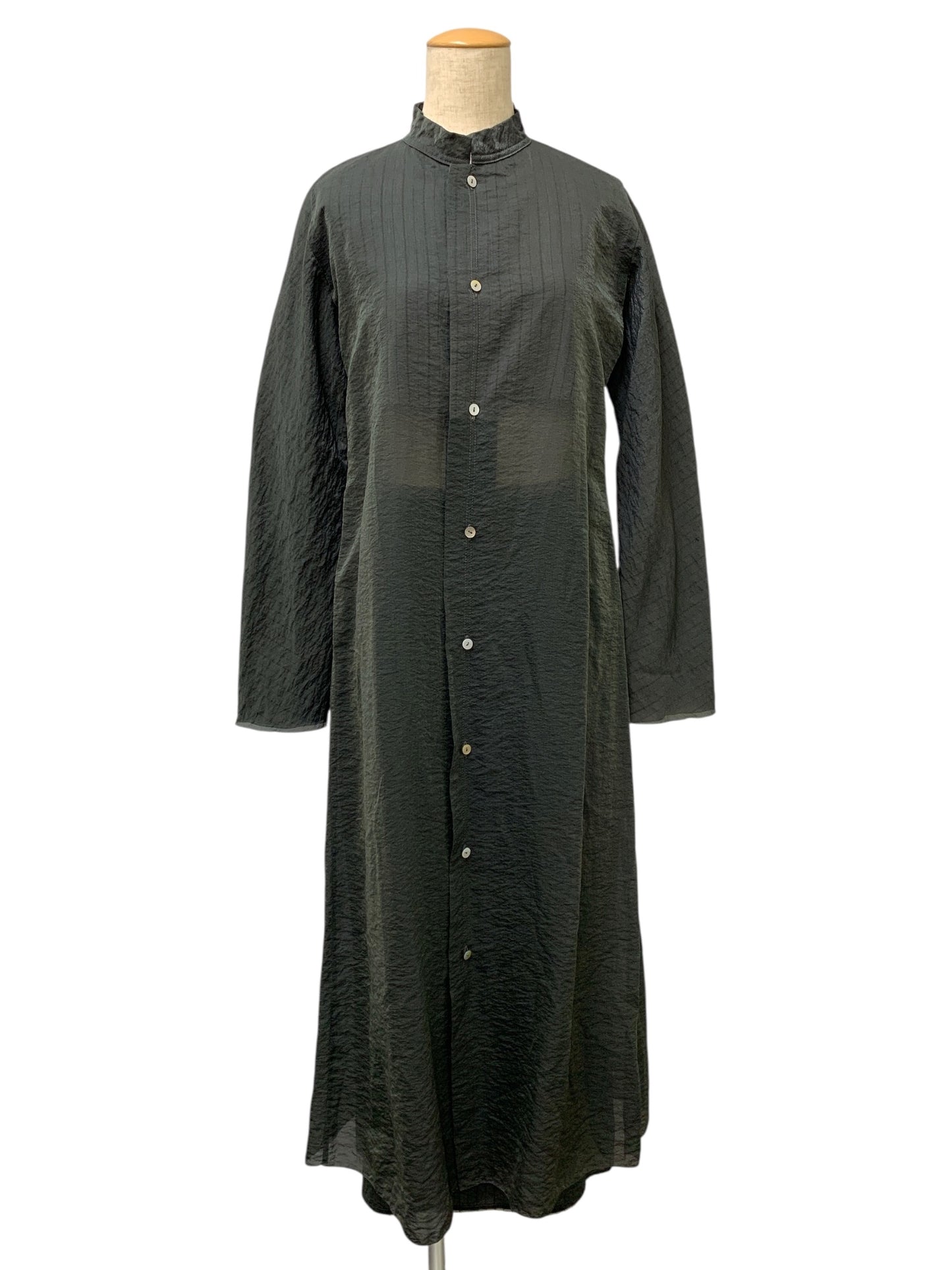 ヨウジヤマモト ワイズ Y’s ロングシャツワンピース スカートセットアップ 3/2 グレー ITMA6PAWLK40