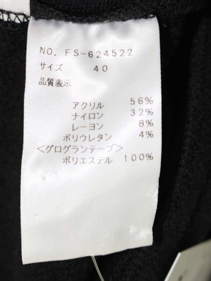 エムズグレイシー 624522 ジャケット 40 ブラック カメリアジップ ボンディング ノーカラー IT02R57G0LL0