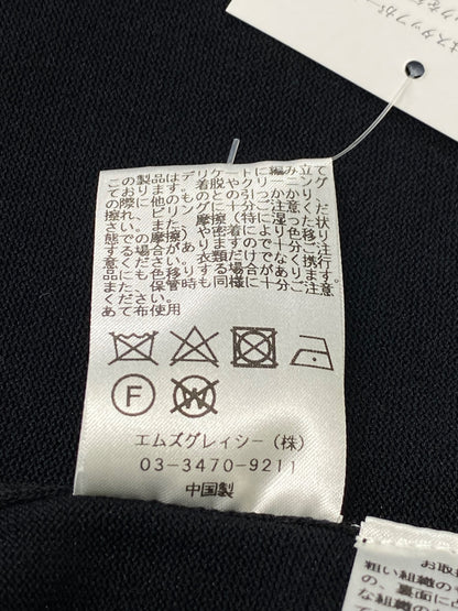 エムズグレイシー リボン刺繍入りニット 218328 40 ブラック ITC5SIH3XKY6