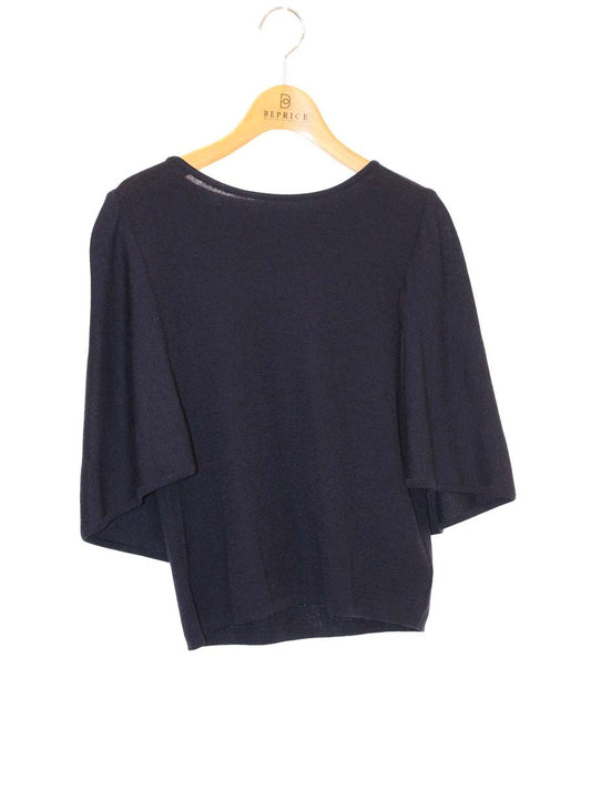 フォクシーブティック KNIT TOP CRESCENT 41363 ニット セーター 38 ネイビー ITWBZWC4Y2SO