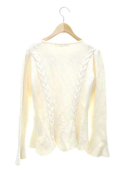 スーパービューティー カーディガン 40 アイボリー 編み込み バラ 刺繍 ITHG0RRMRLPS