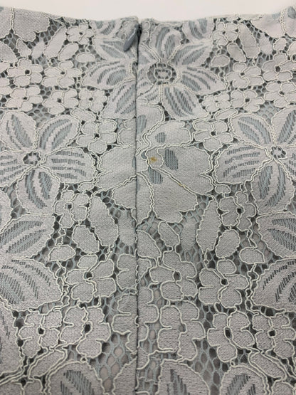 スーパービューティー ワンピース 42 ブルー フラワーモチーフ レース IT5VTL1U0JBS 【SALE】