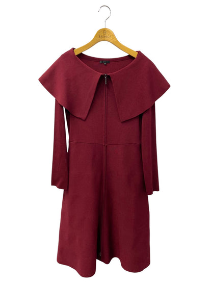 トゥービーシック W5F01-605-39  ワンピース 40 ワインレッド ニット フロントジッパー ITQBF62LCMZY