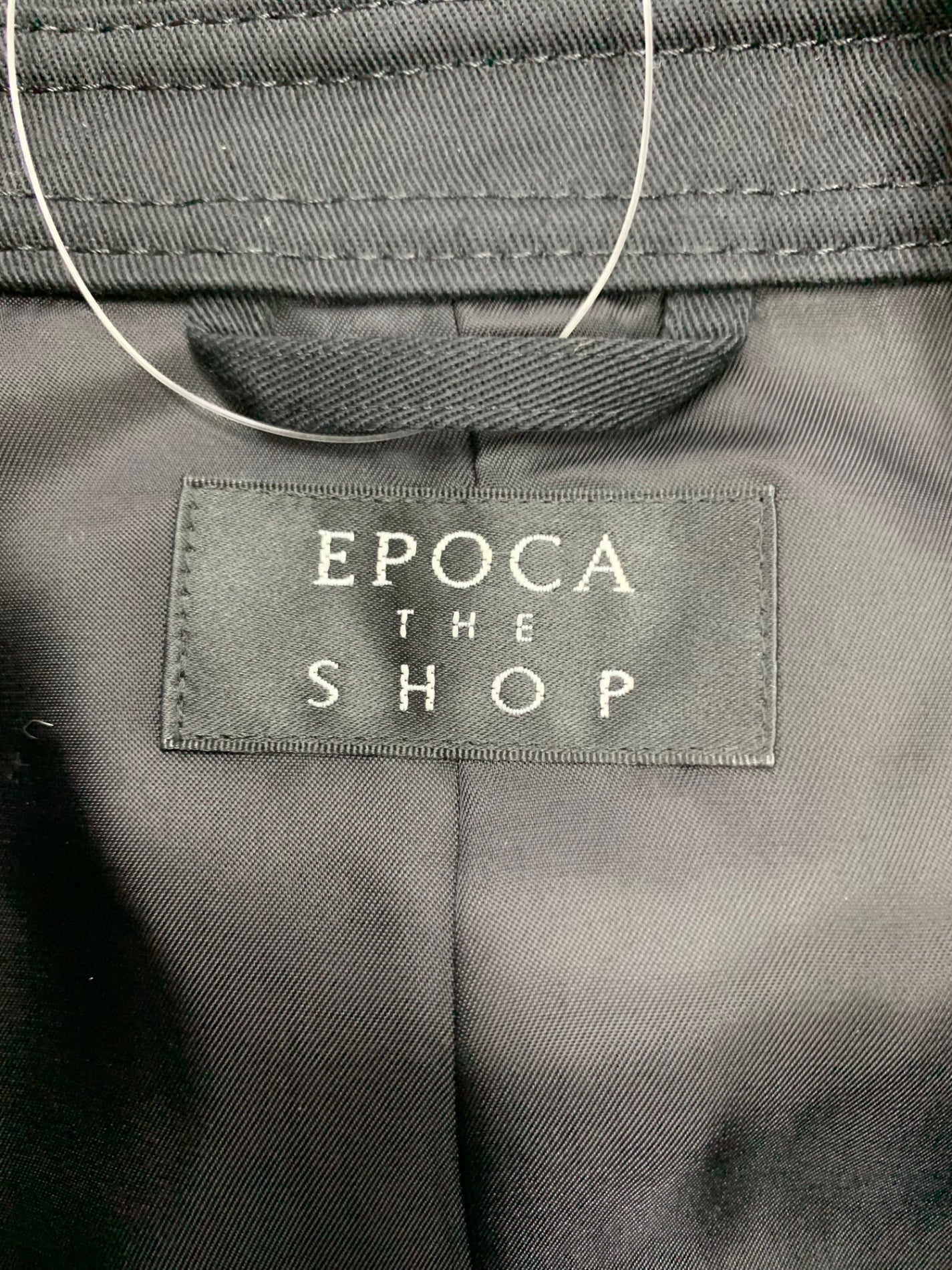 エポカザショップ REA02-314-09 トレンチコート 36 ブラック コットン ITUAN4OXNISY