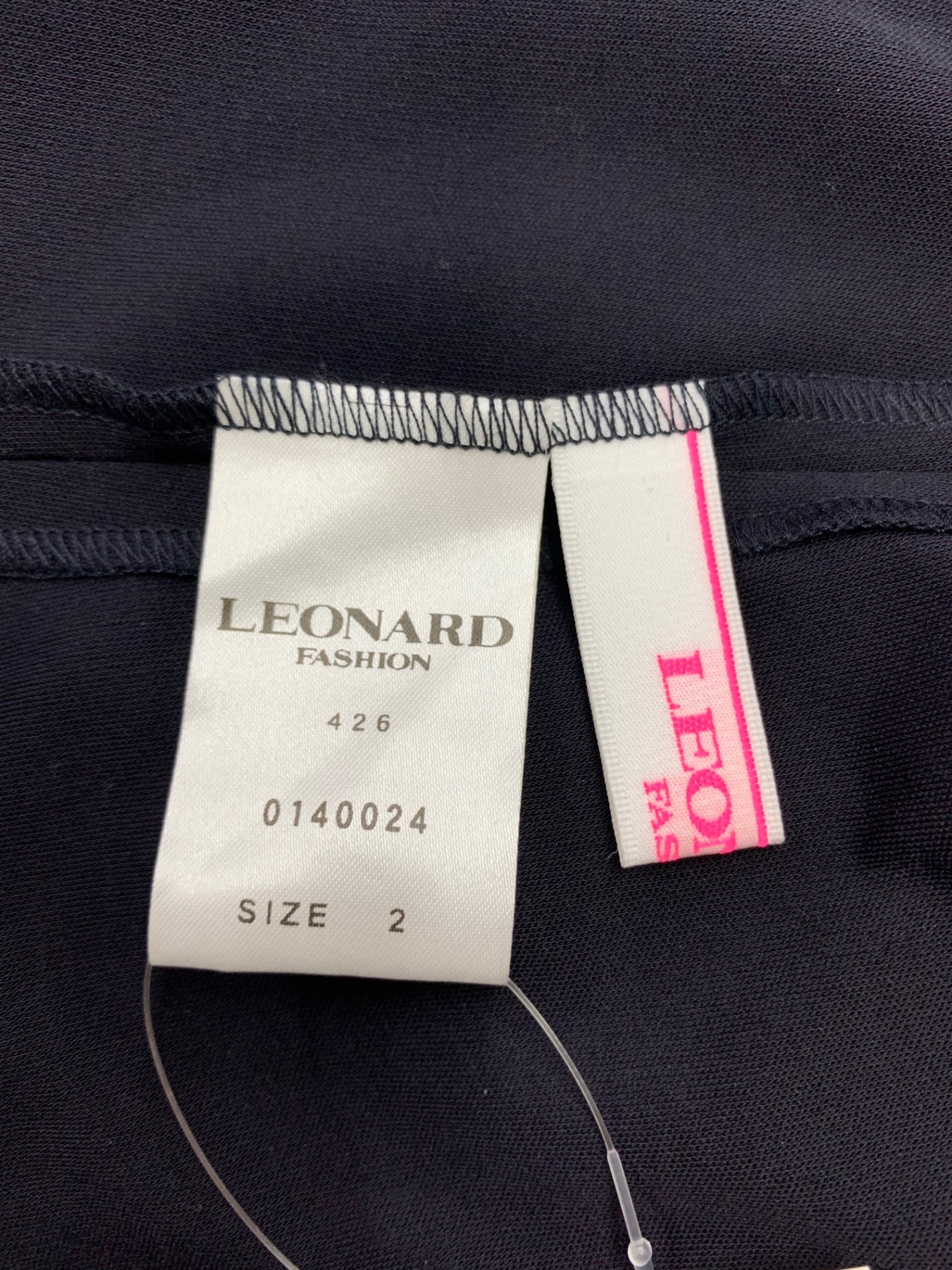 レオナールファッション 0140024 ワンピース 2 ネイビー ストーンボタン ITA43JCH7RUG