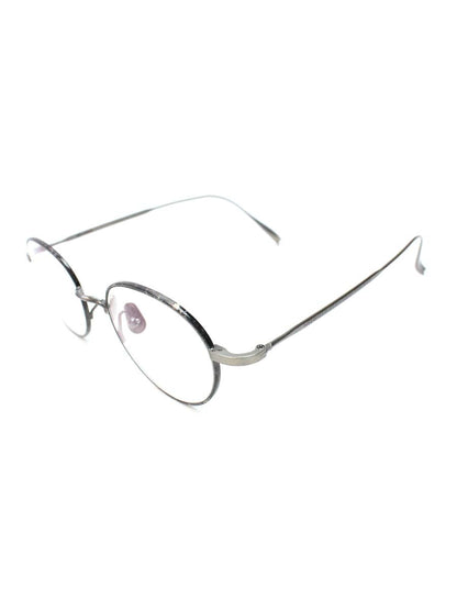 MEE EYEWEAR メガネ ブラック/シルバー Short Story メタルフレーム フルリム ラウンドシェイプ ITGN229CDCA8