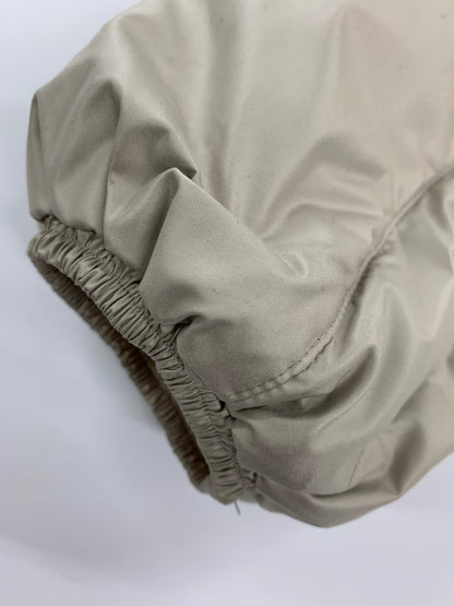 バーバリーブルーレーベル ダウンジャケット 38 グレー リバーシブル ストライプ フード付き ITTZ4U8MBIJA