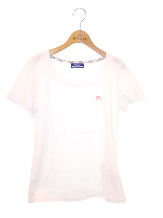 バーバリーブルーレーベル FA593-262-02 Tシャツ 38 ホワイト ロゴ ITTKDW0Y1OEC