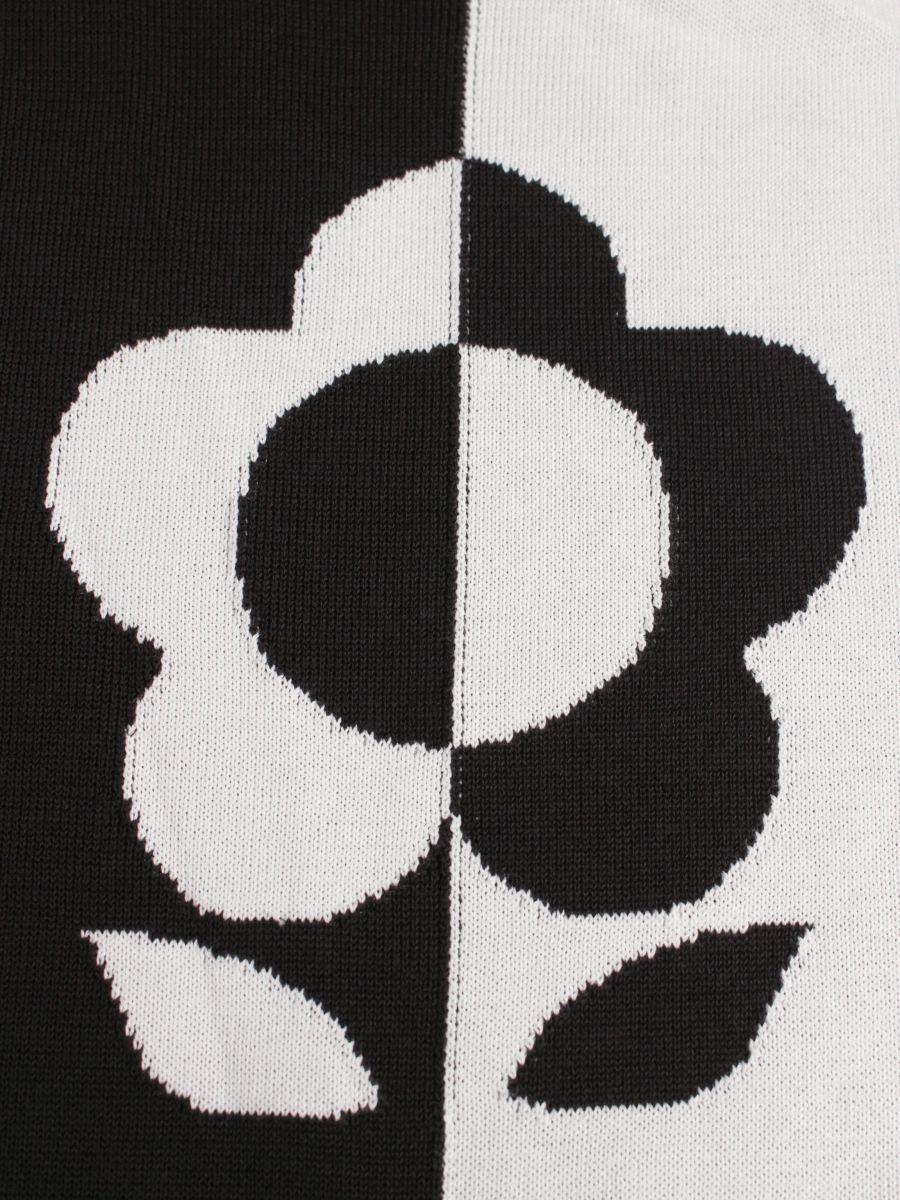 エムズグレイシー Black & White Knit One-piece 918130 ワンピース 40 ブラック/ホワイト ニット ITCSGV9YI5JF