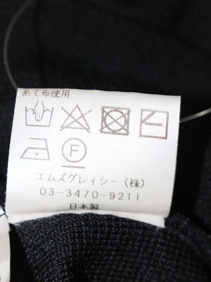 エムズグレイシー 318603 ニット 38 ブラック フラワーモチーフ ハイネック ITYVM12DCQ86