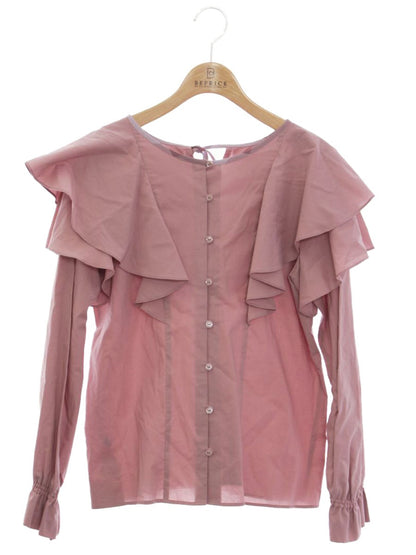 ブルーレーベルクレストブリッジ 55M08-150-12 ブラウス 38 ピンク ハーブカラーエアリーローンブラウス ITE8XP36NQ2L