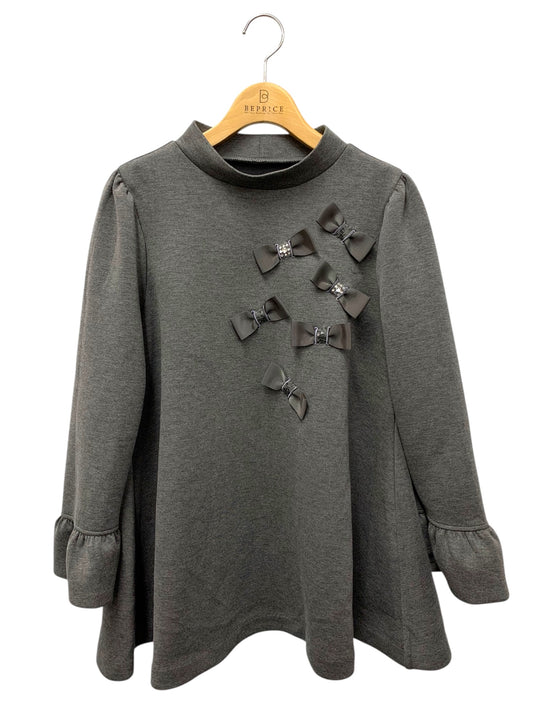 エムズグレイシー 415701 トップス 40 グレー リボン スパンコール ITJQABDRC45Y