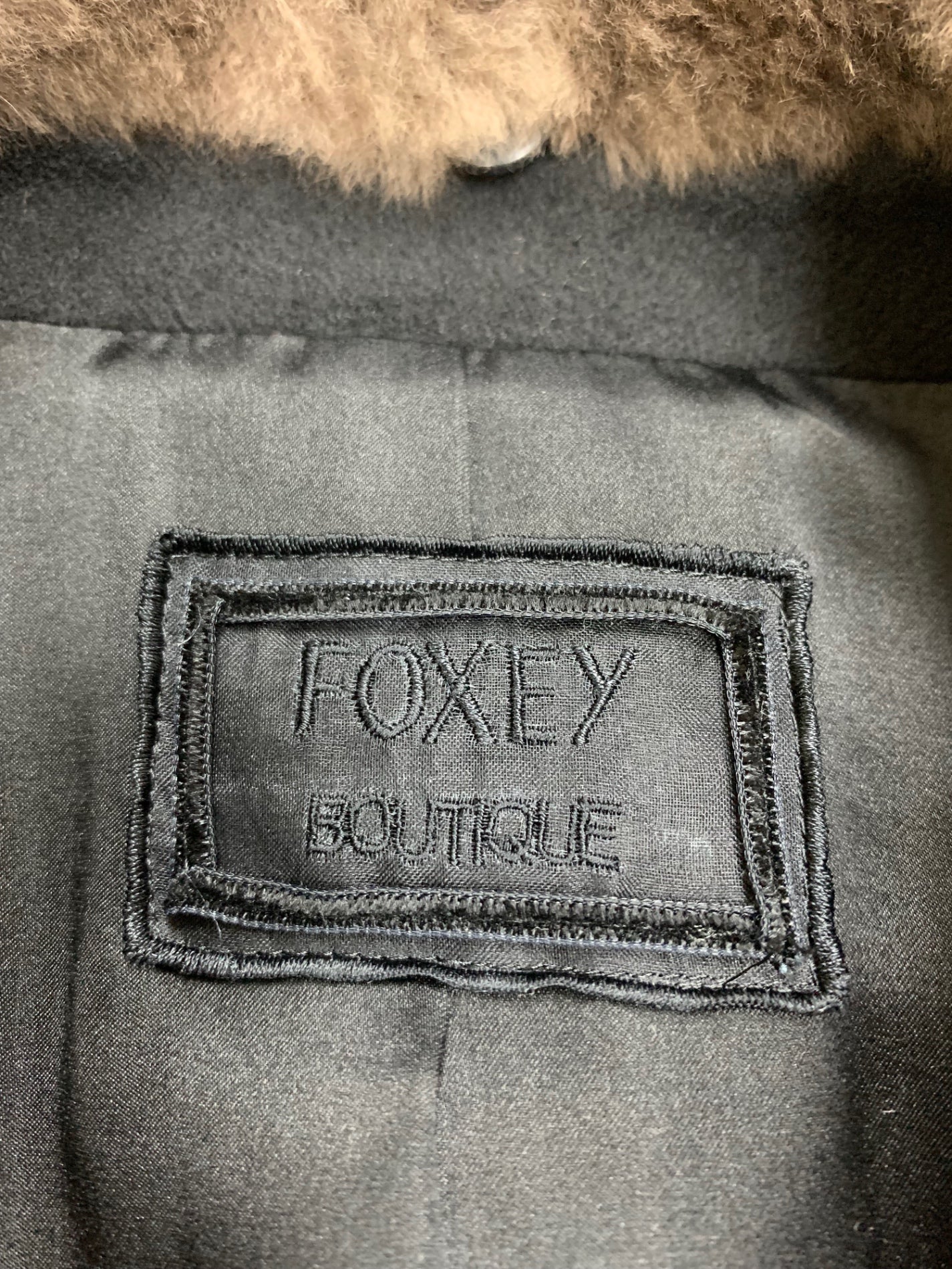 フォクシーブティック Coat Noisette 36160 コート 38 ブラック ヌートリアファー IT7YS5N6UOJW