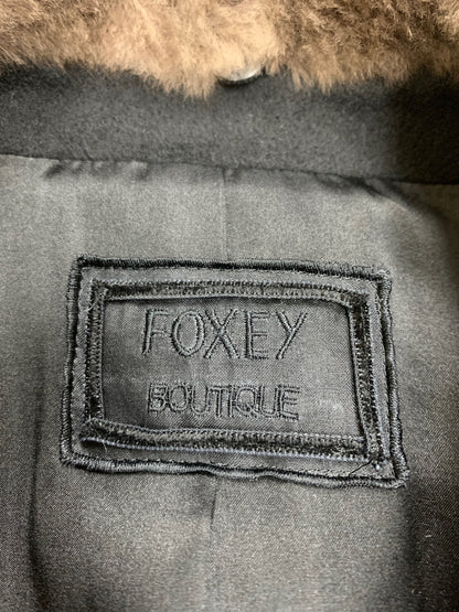 フォクシーブティック Coat Noisette 36160 コート 38 ブラック ヌートリアファー IT7YS5N6UOJW